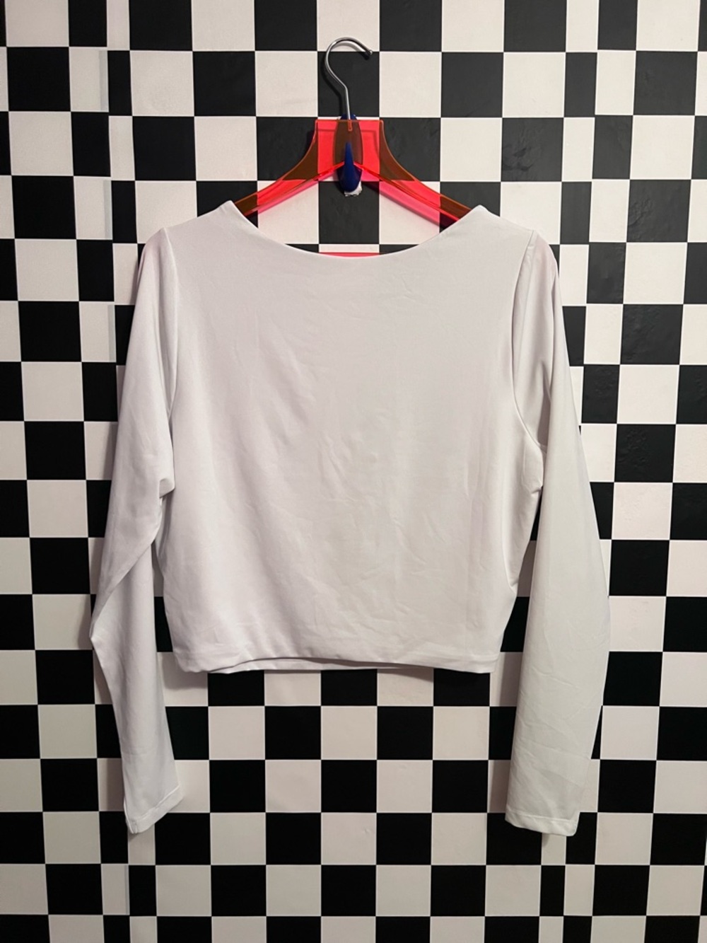 Lane Bryant White Long Sleeve Scoop-Neck Top - Picture 4 of 4